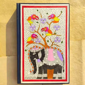 Hand-Painted Elephant & Birds Folk Art Diary